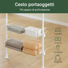 SoBuy KLS04-II-W, Telescopic Appendiabiti da Terra, Robusto Stand Appendiabiti con Aste e Ripiani, Armadio Aperto Regolabile per Camera da Letto, Porta Abiti Bianco