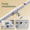 SoBuy KLS03-II-HG, Telescopic Appendiabiti da Terra, Robusto Stand Appendiabiti con Aste, Armadio Aperto Regolabile per Camera da Letto, Porta Abiti Grigio