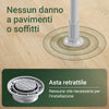 SoBuy KLS03-II-HG, Telescopic Appendiabiti da Terra, Robusto Stand Appendiabiti con Aste, Armadio Aperto Regolabile per Camera da Letto, Porta Abiti Grigio