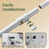 SoBuy FRG109-II-HG, Telescopic Appendiabiti da Terra, Robusto Stand Appendiabiti con Aste, Armadio Aperto Regolabile per Camera da Letto, Porta Abiti Grigio
