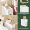 SoBuy FBT162-WN Comodini con 3 scomparti, Tavolino Comodini Camera per Divano Salotto Sala da Pranzo Cucina, Tavolo Alto Stretto Bianco e Legno 25 x 65 x 60 cm