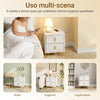 SoBuy FBT115-L-W Bedroom Bedside Table - Bedside Table with 3 Drawers, Living Room Coffee Table - Modern Chest of Drawers L40 x D40 x H63 cm White