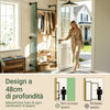 SoBuy KLS20-SCH, Wandgarderobe mit 2 MDF-Regalen, platzsparender Kleiderständer mit 45 kg Tragkraft, Kleiderschrank für Schlafzimmer und Eingang, 91,5 x 48 x 220 cm, Industrieschwarz