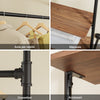 SoBuy KLS20-SCH, Wandgarderobe mit 2 MDF-Regalen, platzsparender Kleiderständer mit 45 kg Tragkraft, Kleiderschrank für Schlafzimmer und Eingang, 91,5 x 48 x 220 cm, Industrieschwarz