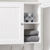 SoBuy BZR103-W Armadietto pensile alto Mobile pensile da bagno Mobile sospeso Mobile da parete