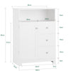 SoBuy BZR107-W Mobile da Bagno, Mezza Colonna, Mobile Basso, Armadietto WC, Credenza