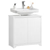 SoBuy BZR108-II-W Mobile Sottolavabo Bagno Mobile Base per Lavabo a Terra con 2 Ante Bianco 60x30x60cm