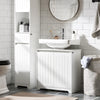 SoBuy BZR108-II-W Mobile Sottolavabo Bagno Mobile Base per Lavabo a Terra con 2 Ante Bianco 60x30x60cm
