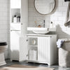 SoBuy BZR108-II-W Mobile Sottolavabo Bagno Mobile Base per Lavabo a Terra con 2 Ante Bianco 60x30x60cm