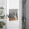 SoBuy BZR109-W Mobile alto Mobile a colonna bagno salvaspazio Colonna Bagno con 2 Armadietti e 1 Vano Aperto 30x30x170cm