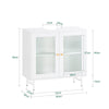 SoBuy Mobile sottolavabo con ante in vetro 60x30x58cm BZR115-II-W