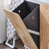 SoBuy Credenza con portabiancheria 64x33x110cm BZR143-WN