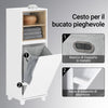 SoBuy BZR146-W Mobiletto da bagno con cesto portabiancheria Mobiletto salvaspazio Cassettiera Bagno Bianco 35x30x105cm