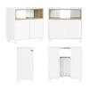 SoBuy BZR148-W Mobile Sottolavabo per Bagno Mobiletto Salvaspazio Armadietto con Anta e 2 Ripiani, Design Bianco-Legno, Ideale per Lavandino, Arredo Bagno Componibile 60x30x61 cm