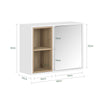 SoBuy Armadietto pensile con specchio 60x20x45cm BZR149-W