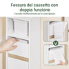 SoBuy BZR151-W Mobile da Bagno per Spazi Stretti - Mobiletto Salvaspazio con Ripiano Regolabile e Cassetto, per Soggiorno e Entrada - Compatto Armadietto Bagno in Legno, Bianco, 20 x 20 x 96 cm
