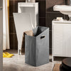 SoBuy BZR154-W Mobiletto Bagno Salvaspazio con Cesto Portabiancheria – Mobile Bagno Bianco 30x30x87 cm con Anta a Ribalta, Armadietto da Bagno Moderno per Bagni Piccoli, WC o Lavanderie