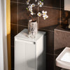 SoBuy BZR154-W Mobiletto Bagno Salvaspazio con Cesto Portabiancheria – Mobile Bagno Bianco 30x30x87 cm con Anta a Ribalta, Armadietto da Bagno Moderno per Bagni Piccoli, WC o Lavanderie