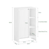 SoBuy BZR156-W Mobile Bagno Salvaspazio con Cesto Portabiancheria – Armadietto Alto e Stretto con Anta a Ribalta e Ripiani Aperti, 86x50x30cm, Bianco