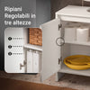 SoBuy BZR157-W Mobile Sottolavabo per Bagno, Mueble da Bagno Salvaspazio con Ripiani Regolabili, Bianco, MDF, 60x61x30 cm
