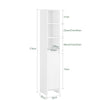 SoBuy BZR158-W Mobile colonna bagno con portabiancheria e Mobiletto stretto salvaspazio Bianco L30*P30*A170 cm