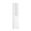 SoBuy BZR158-W Mobile colonna bagno con portabiancheria e Mobiletto stretto salvaspazio Bianco L30*P30*A170 cm
