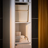 SoBuy BZR158-W Mobile colonna bagno con portabiancheria e Mobiletto stretto salvaspazio Bianco L30*P30*A170 cm