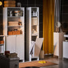 SoBuy BZR158-W Mobile colonna bagno con portabiancheria e Mobiletto stretto salvaspazio Bianco L30*P30*A170 cm