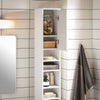 SoBuy BZR160-W Mobile Bagno Salvaspazio Alto e Stretto, Colonna da Terra con Ante, Cassetto e Ripiani, Mobiletto Bagno Bianco 20x180x20cm