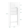 SoBuy Mobile Bagno con Ante e Ripiani, Scaffale WC per Toilette e Lavatrice, Armadio Angusto per Bagno, Antiribaltamento, Bianco, 65x182x20cm BZR165-W