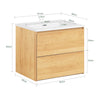 SoBuy Mobile base per lavabo 61x46x54cm BZR174-N