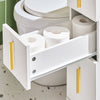 SoBuy BZR183-W Mobiletto Bagno Salvaspazio 20cm con 3 Cassetti e Ruote Mobile Bagno Cassettiera Compatta per WC e Angoli Stretti 52x17x69cm