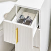 SoBuy BZR183-W Mobiletto Bagno Salvaspazio 20cm con 3 Cassetti e Ruote Mobile Bagno Cassettiera Compatta per WC e Angoli Stretti 52x17x69cm