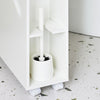 SoBuy BZR183-W Mobiletto Bagno Salvaspazio 20cm con 3 Cassetti e Ruote Mobile Bagno Cassettiera Compatta per WC e Angoli Stretti 52x17x69cm