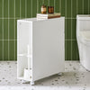SoBuy BZR183-W Mobiletto Bagno Salvaspazio 20cm con 3 Cassetti e Ruote Mobile Bagno Cassettiera Compatta per WC e Angoli Stretti 52x17x69cm