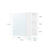 SoBuy Armadietto pensile con specchio 57x30x61 cm BZR184-W