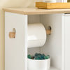 SoBuy Comò da bagno con portacarta igienica Mobiletto Armadietto da bagno Bianco 50x21x86cm BZR189-W
