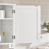 SoBuy BZR19-W Pensile da Bagno – Mobile da Bagno Sospeso con Anta e Ripiani Regolabili, Armadietto a Muro in Legno, per Cucina e Corridoio, Bianco, 40 x 52 x 23 cm