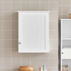 SoBuy BZR19-W Pensile da Bagno – Mobile da Bagno Sospeso con Anta e Ripiani Regolabili, Armadietto a Muro in Legno, per Cucina e Corridoio, Bianco, 40 x 52 x 23 cm