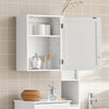 SoBuy BZR19-W Pensile da Bagno – Mobile da Bagno Sospeso con Anta e Ripiani Regolabili, Armadietto a Muro in Legno, per Cucina e Corridoio, Bianco, 40 x 52 x 23 cm