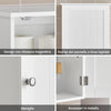 SoBuy BZR19-W Pensile da Bagno – Mobile da Bagno Sospeso con Anta e Ripiani Regolabili, Armadietto a Muro in Legno, per Cucina e Corridoio, Bianco, 40 x 52 x 23 cm