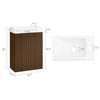 SoBuy Mobile Sottolavabo per Bagno Salvaspazio Mobiletto Bagno Sottolavabo Sospeso Design Moderno 40x22x56cm BZR196-BR