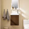 SoBuy Mobile Sottolavabo per Bagno Salvaspazio Mobiletto Bagno Sottolavabo Sospeso Design Moderno 40x22x56cm BZR196-BR