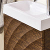 SoBuy Mobile Sottolavabo con 1 Anta, Armadietto Bagno, Mobile Sospeso con Lavabo, Mobiletto Salvaspazio, Marrone 40x22x56cm BZR197-N