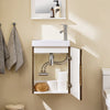 SoBuy Mobile Sottolavabo con 1 Anta, Armadietto Bagno, Mobile Sospeso con Lavabo, Mobiletto Salvaspazio, Marrone 40x22x56cm BZR197-N