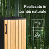 SoBuy BZR203-SCH Mobiletto Bagno Salvaspazio Armadietto Basso con Anta in Bambù e Ripiani Regolabili Mobile da Bagno, WC, Cucina, Ingresso Stile Moderno con Gambe in Metallo 30x30x90cm