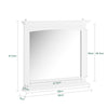 SoBuy BZR212-W Pensile Bagno con Specchio – Mobile Bagno Sospeso Bianco 60x6x53,5cm in MDF E1 e Vetro, Armadietto Bagno Sospeso con Mensola