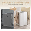 SoBuy BZR213-W Mobile Bagno Colonna Bagno Stretta 78x38x90cm con 1 Cesto Grande Integrato e 2 Cesti in Tessuto Estraibili – Armadietto Mobile Salvaspazio