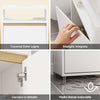 SoBuy BZR222-W, Mobiletto Sottolavabo Bagno Slim, Armadietto da Bagno con Apertura a U per Sifone, Mobile Lavabo Bianco Freestanding per Piccoli Bagni e WC di Servizio, 40×60×30 cm, Bianco
