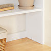 SoBuy BZR223-WN, Waschmaschinenschrank mit Wäschekorb 100x60x95 cm Wäsche & Badezimmer | Schrank über der Waschmaschine, Waschmaschinenabdeckung mit abnehmbarem Wäscheständer, weißer und hölzerner Kleiderschrank